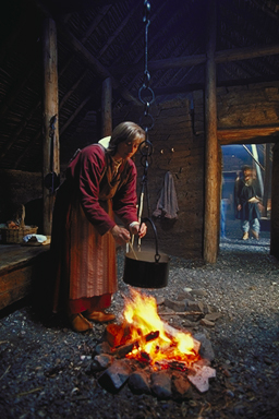 Turf house interior